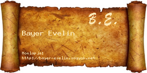 Bayer Evelin névjegykártya